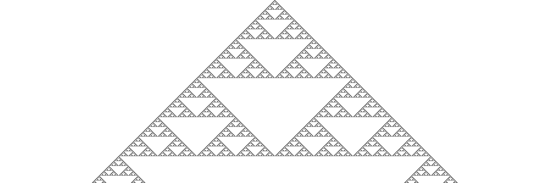 Figure 7.14: The Wolfram elementary CA at higher resolution